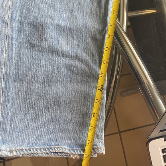 **LEVI’S** Levis 501 Jeans Mens 36x29 Light Wash Straight Leg Button Fly Stretch - Picture 14 of 15